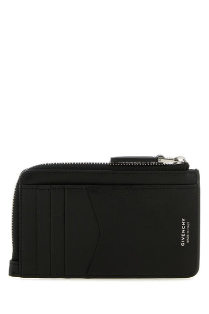 GIVENCHY | Black canvas and leather G-Cut 4G card holder