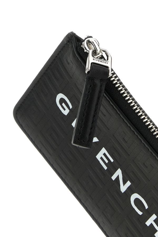 GIVENCHY | Black canvas and leather G-Cut 4G card holder