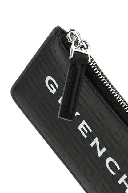 GIVENCHY | Black canvas and leather G-Cut 4G card holder