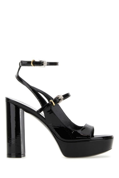 GIVENCHY | Black leather Voyou sandals