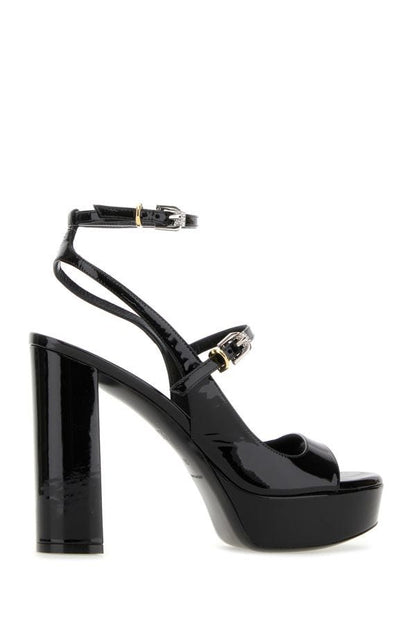 GIVENCHY | Black leather Voyou sandals
