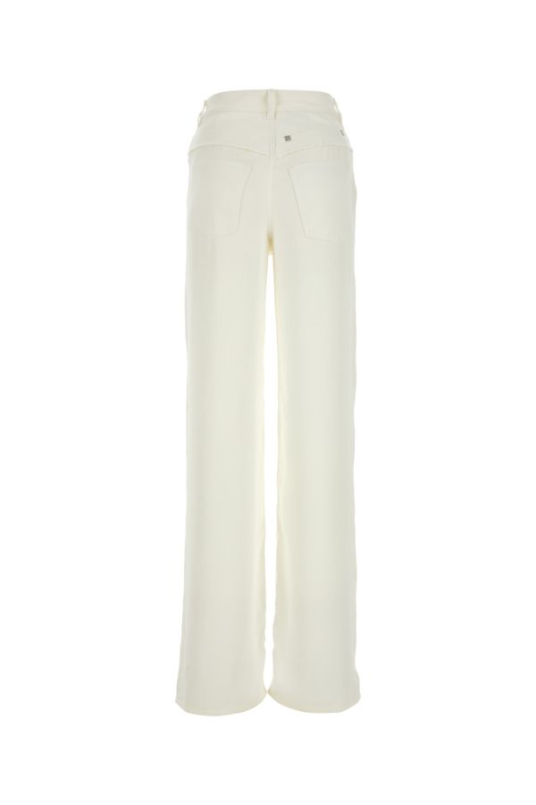 GIVENCHY | Ivory viscose and denim jeans