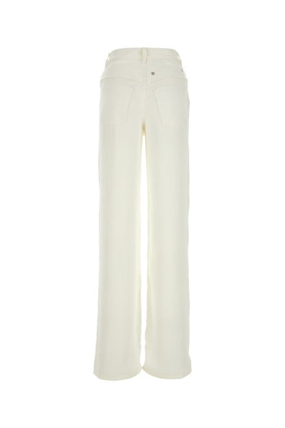 GIVENCHY | Ivory viscose and denim jeans