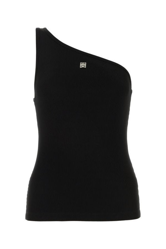 GIVENCHY | Black stretch viscose blend top