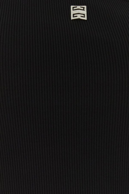 GIVENCHY | Black stretch viscose blend top