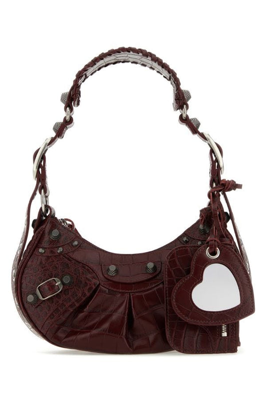 BALENCIAGA | Grape leather Le Cagole XS shoulder bag