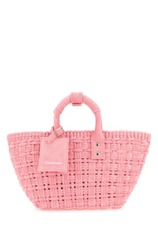 BALENCIAGA | Pink terry fabric Bistro XS handbag