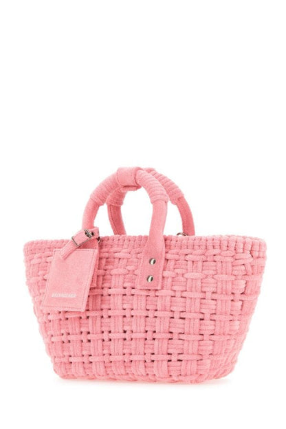 BALENCIAGA | Pink terry fabric Bistro XS handbag
