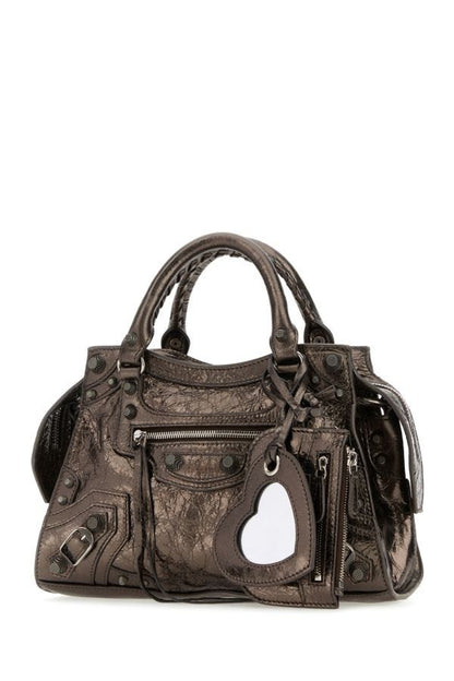 BALENCIAGA | Bronze nappa leather Neo Cagole XS handbag