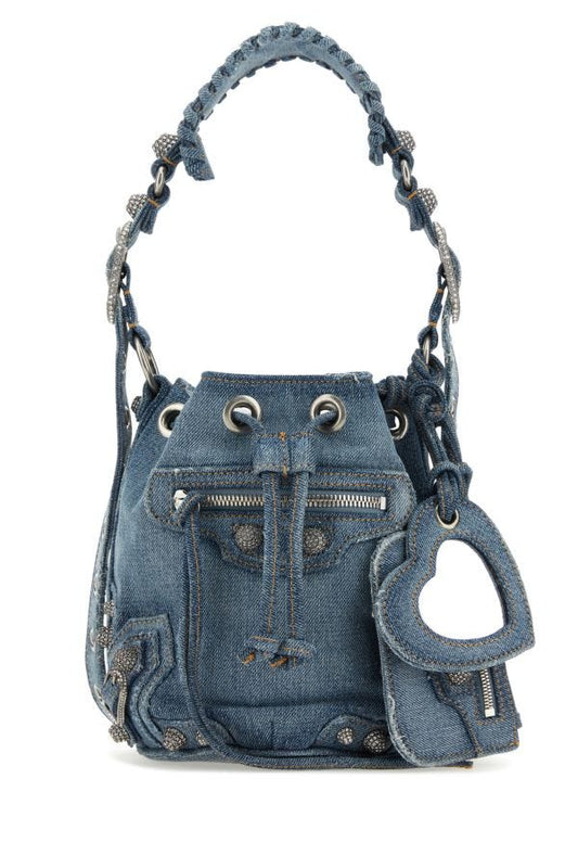 BALENCIAGA | Denim Le Cagole XS bucket bag
