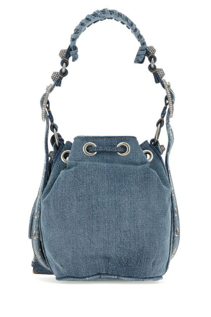 BALENCIAGA | Denim Le Cagole XS bucket bag