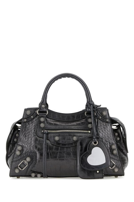 BALENCIAGA | Lead leather Neo Cagole City S handbag