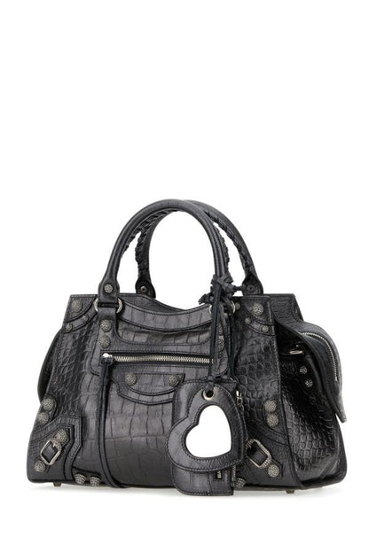 BALENCIAGA | Lead leather Neo Cagole City S handbag