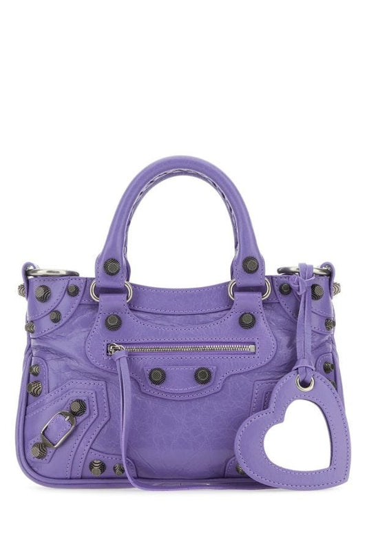BALENCIAGA | Light purple nappa leather Neo Cagole S handbag