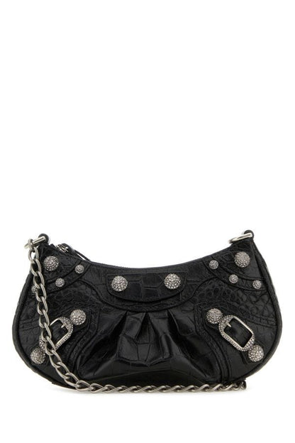 BALENCIAGA | Black leather Le Cagole mini handbag
