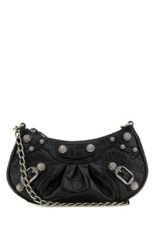 BALENCIAGA | Black leather Le Cagole mini handbag