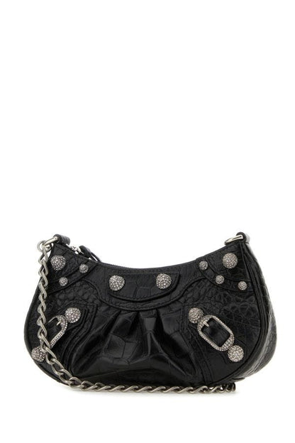 BALENCIAGA | Black leather Le Cagole mini handbag