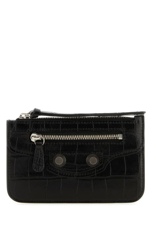 BALENCIAGA | Black leather Le Cagole wallet