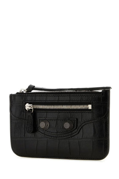 BALENCIAGA | Black leather Le Cagole wallet