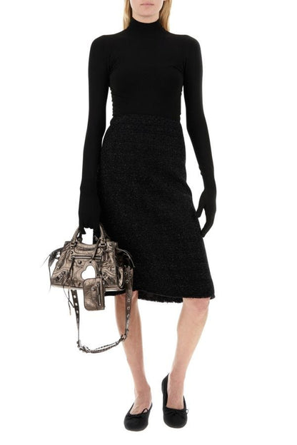 BALENCIAGA | Black stretch nylon sweater