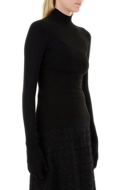 BALENCIAGA | Black stretch nylon sweater