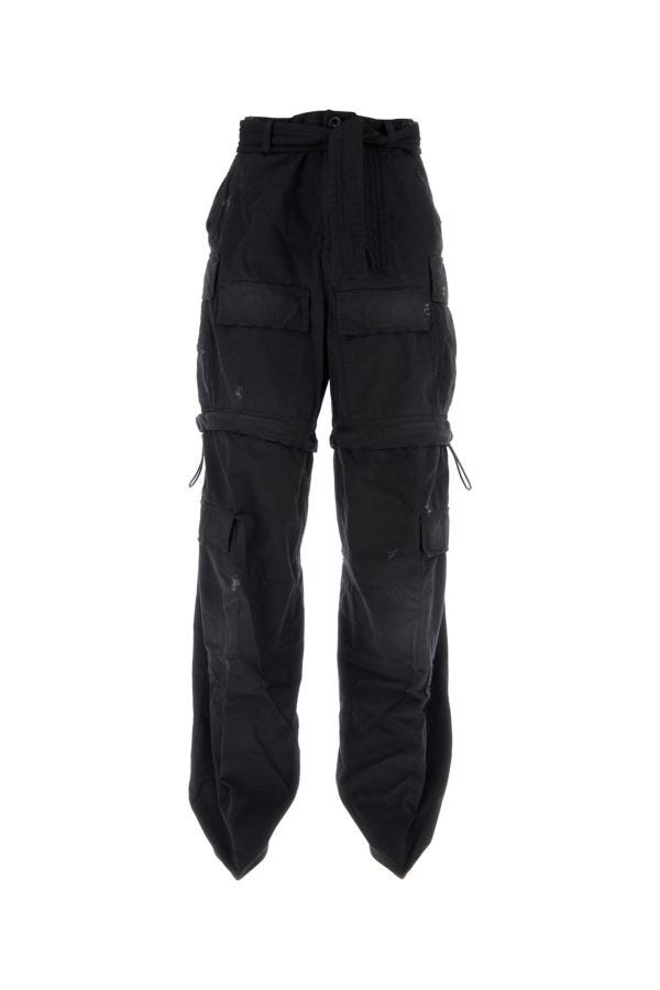 BALENCIAGA | Black cotton Knife Cargo pantaboots