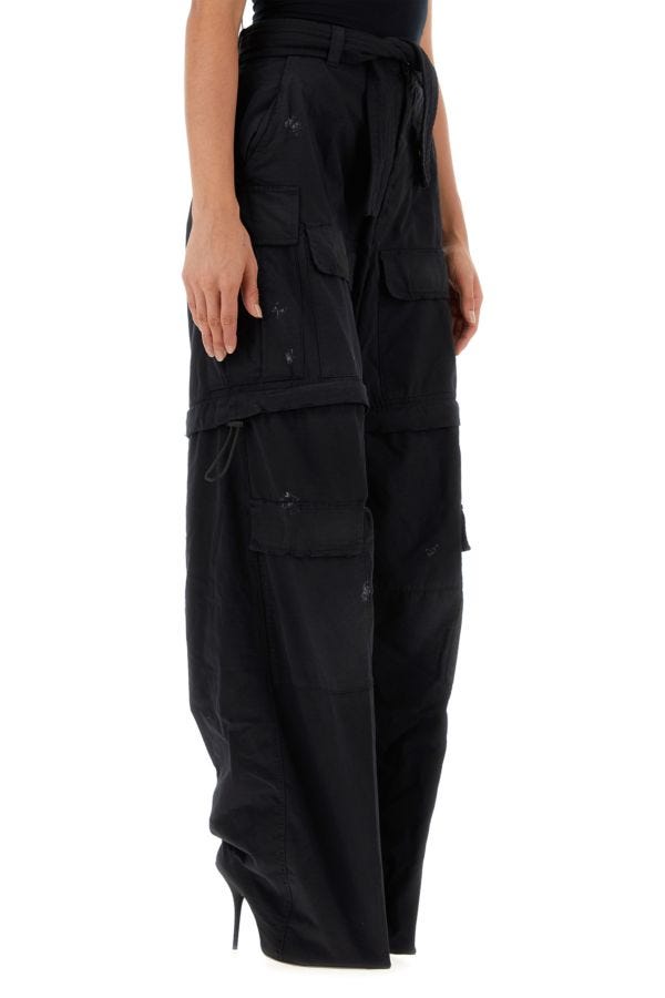BALENCIAGA | Black cotton Knife Cargo pantaboots