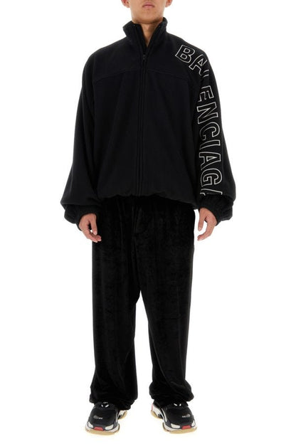 BALENCIAGA | Black pile oversize sweatshirt