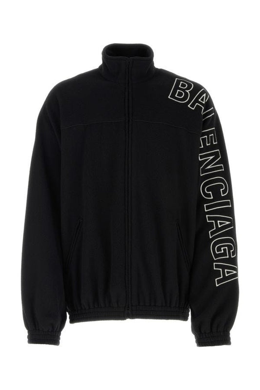 BALENCIAGA | Black pile oversize sweatshirt