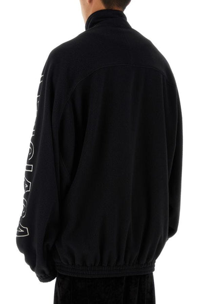 BALENCIAGA | Black pile oversize sweatshirt