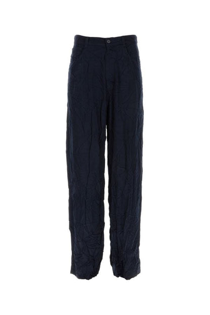 BALENCIAGA | Dark bue satin 5 Pocket pant