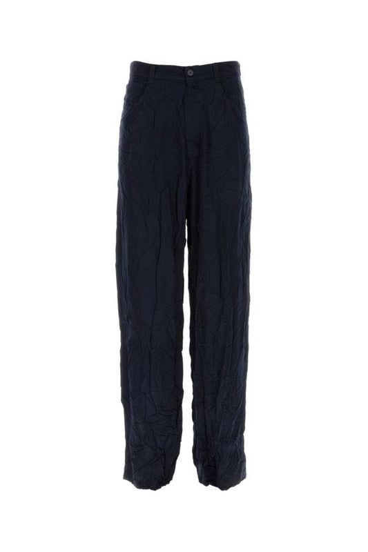 BALENCIAGA | Dark bue satin 5 Pocket pant