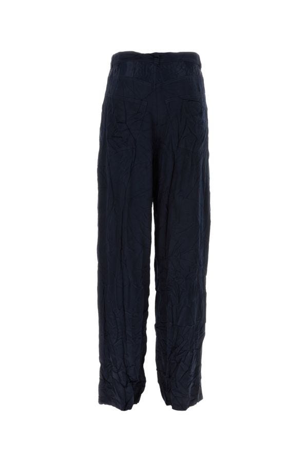 BALENCIAGA | Dark bue satin 5 Pocket pant