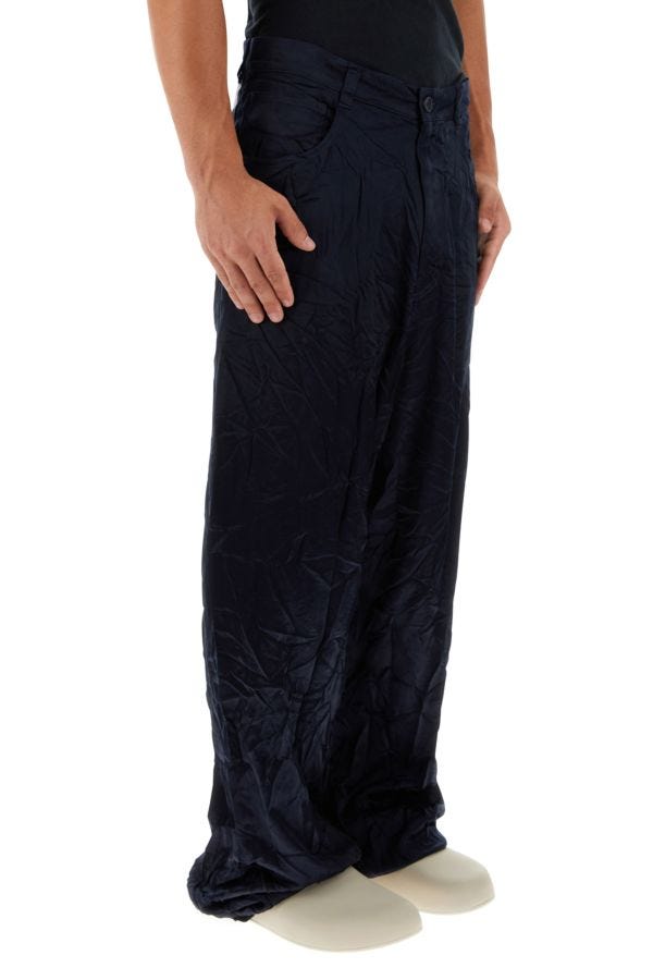 BALENCIAGA | Dark bue satin 5 Pocket pant