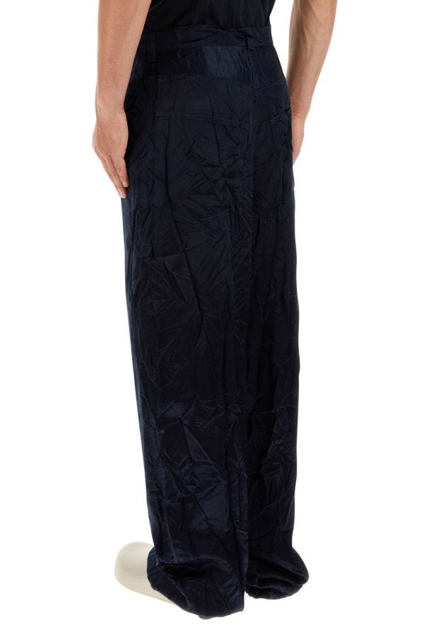 BALENCIAGA | Dark bue satin 5 Pocket pant