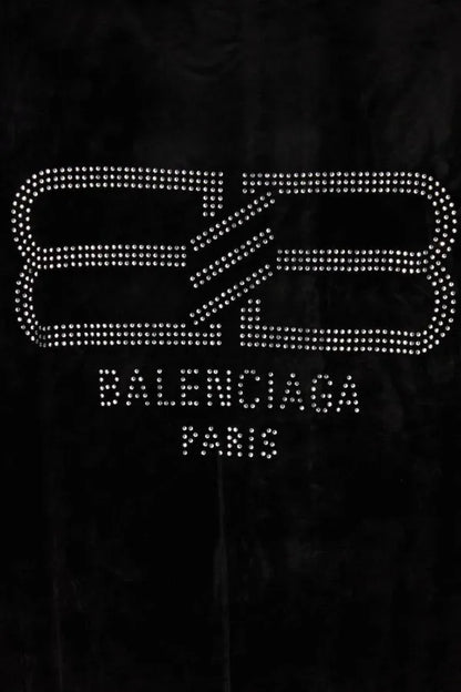 Balenciaga | ブラック ベルベット オーバーサイズ スウェットシャツ