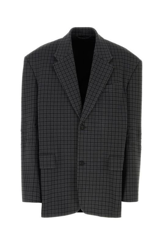 BALENCIAGA | Embroidered polyester blend oversize blazer