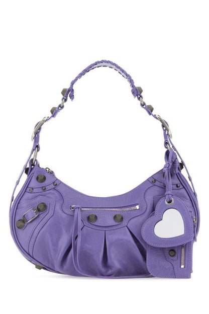 BALENCIAGA | Light purple leather Le Cagole S shoulder bag