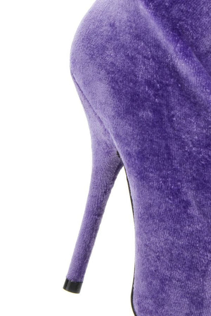 BALENCIAGA | Lilac velvet Knife ankle boots