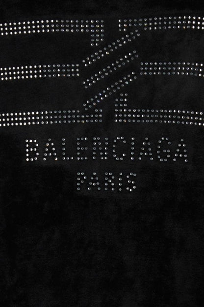 BALENCIAGA | Black velvet sweatshirt