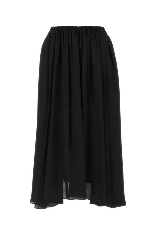 BALENCIAGA | Black satin skirt