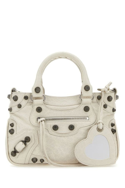 BALENCIAGA | Chalk nappa leather Neo Cagole S handbag