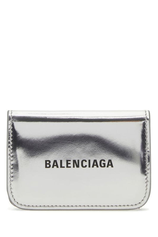 BALENCIAGA | Silver leather wallet