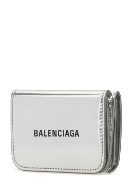 BALENCIAGA | Silver leather wallet