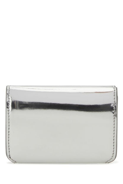 BALENCIAGA | Silver leather wallet