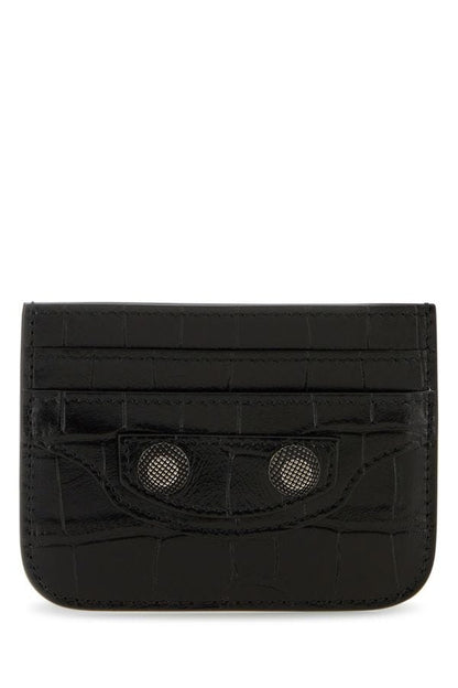 BALENCIAGA | Black leather Le Cagole card holder