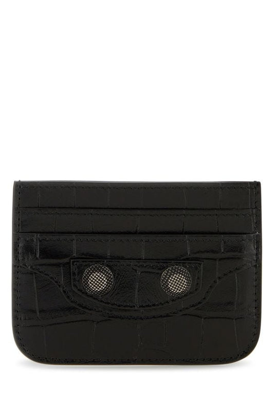 BALENCIAGA | Black leather Le Cagole card holder
