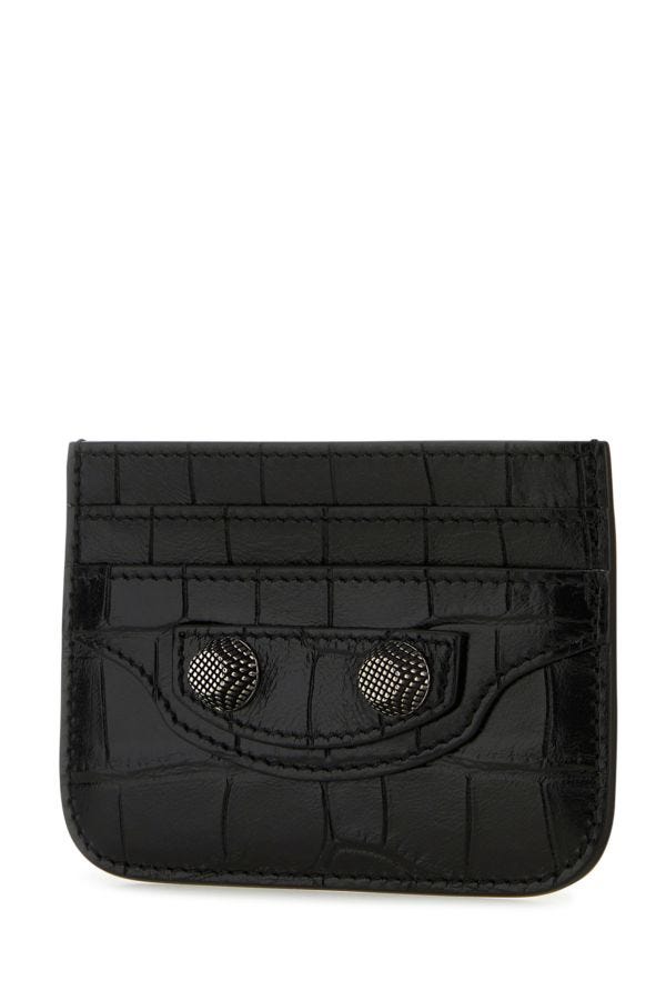 BALENCIAGA | Black leather Le Cagole card holder