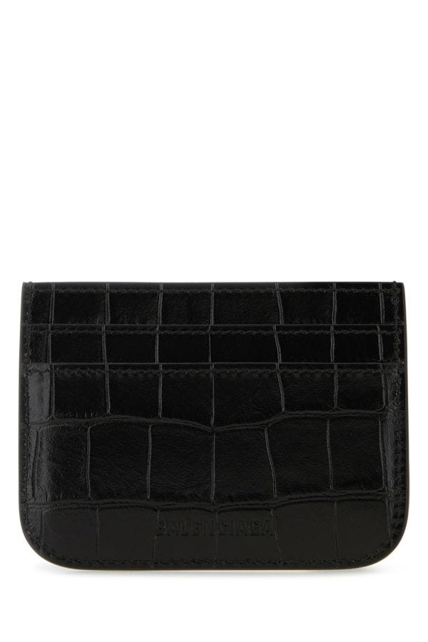BALENCIAGA | Black leather Le Cagole card holder