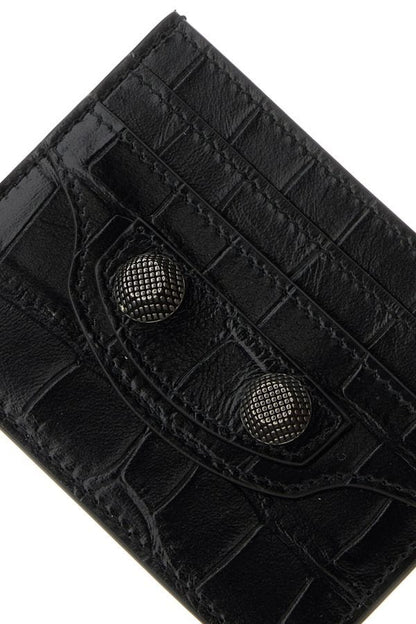 BALENCIAGA | Black leather Le Cagole card holder